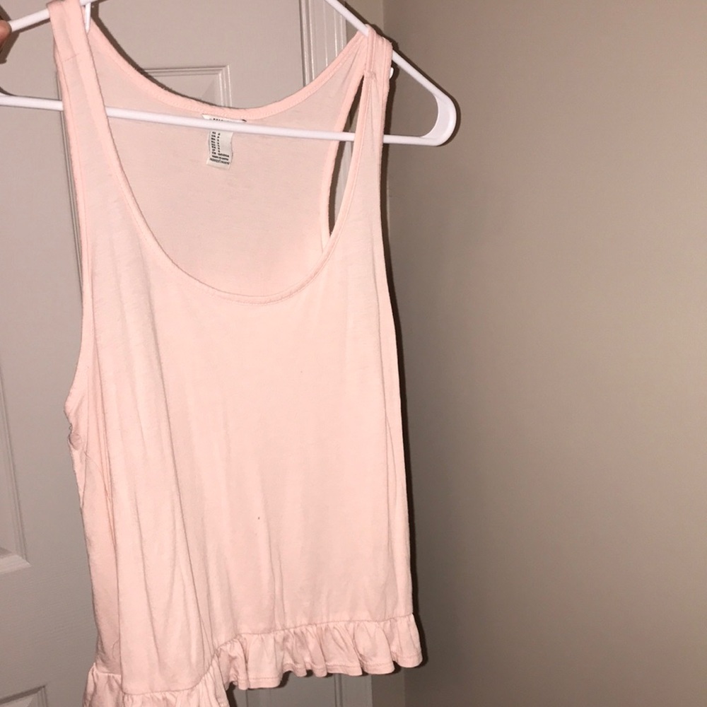 light pink tank top.